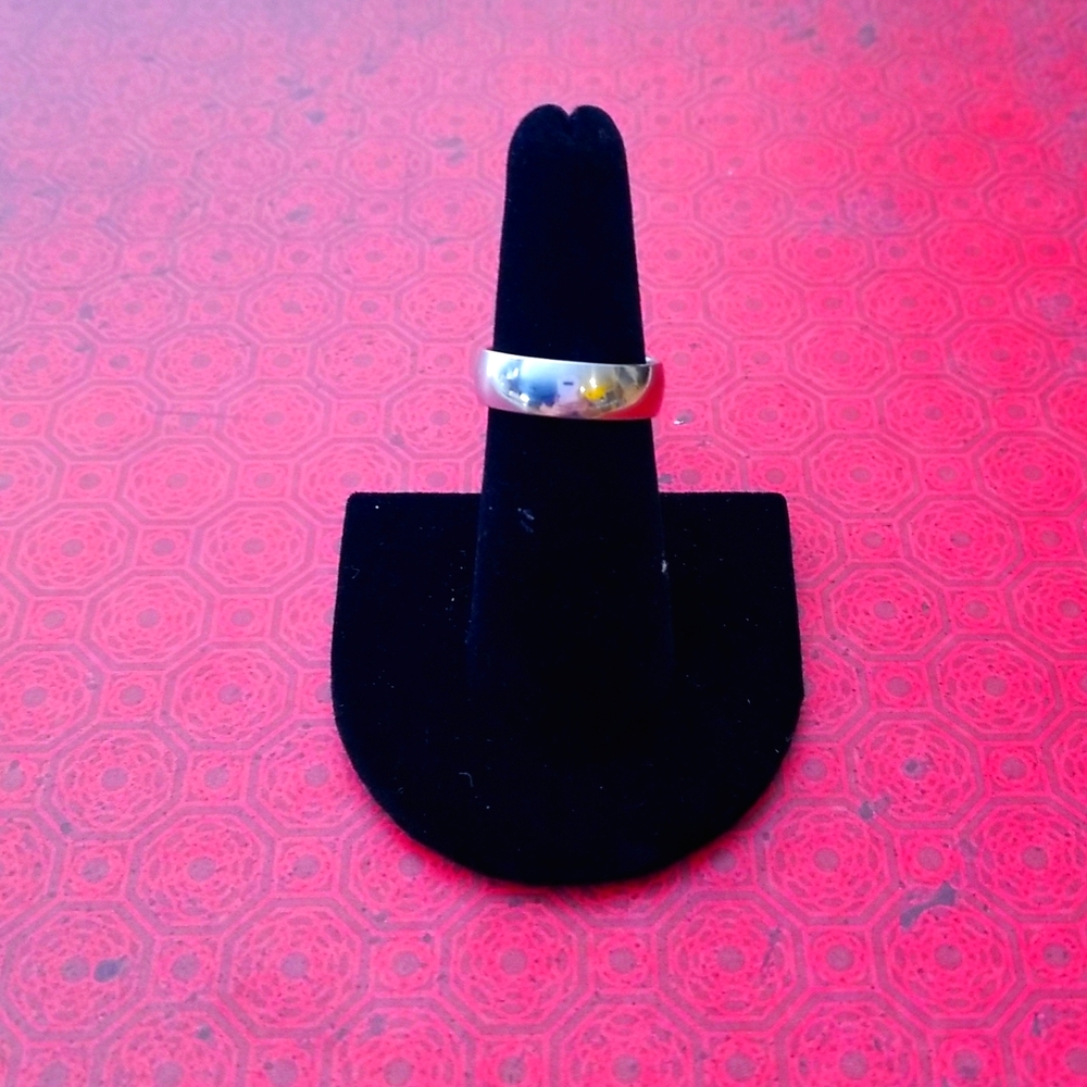 Silvertone Stainless Steel Ring